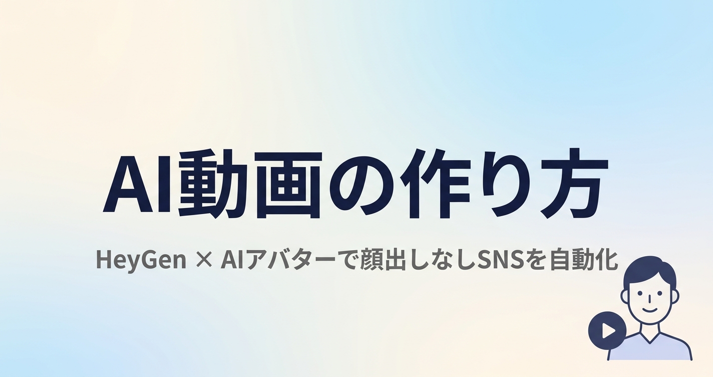 AI動画の作り方｜HeyGen × AIアバターで顔出しなしショート動画を月30本自動化する完全ガイド
