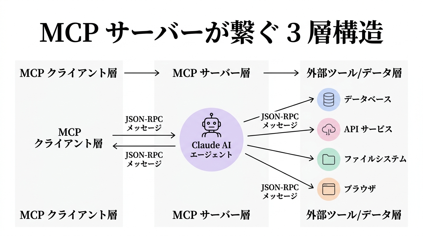 MCP の 3 層アーキテクチャ